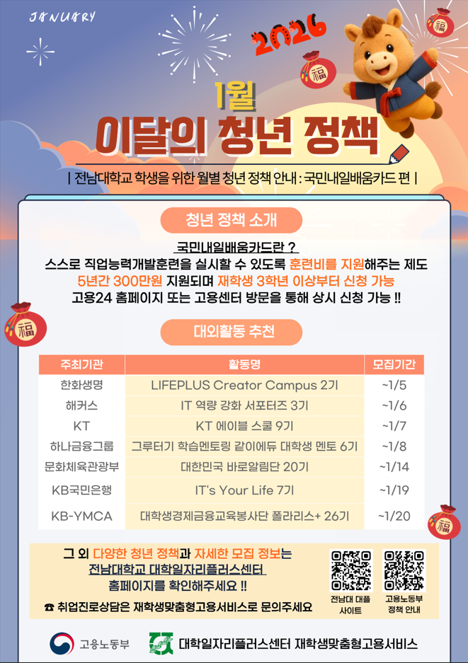 재맞고 1월 추천 대외활동